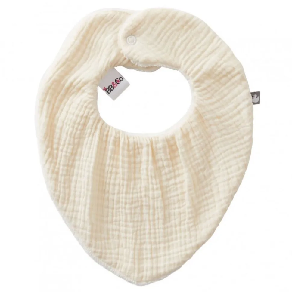 Bavoir bandana réversible mousse de lait
