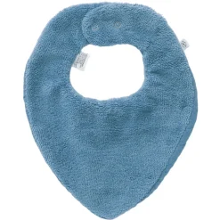 Bavoir-bandana réversible pierre bleue