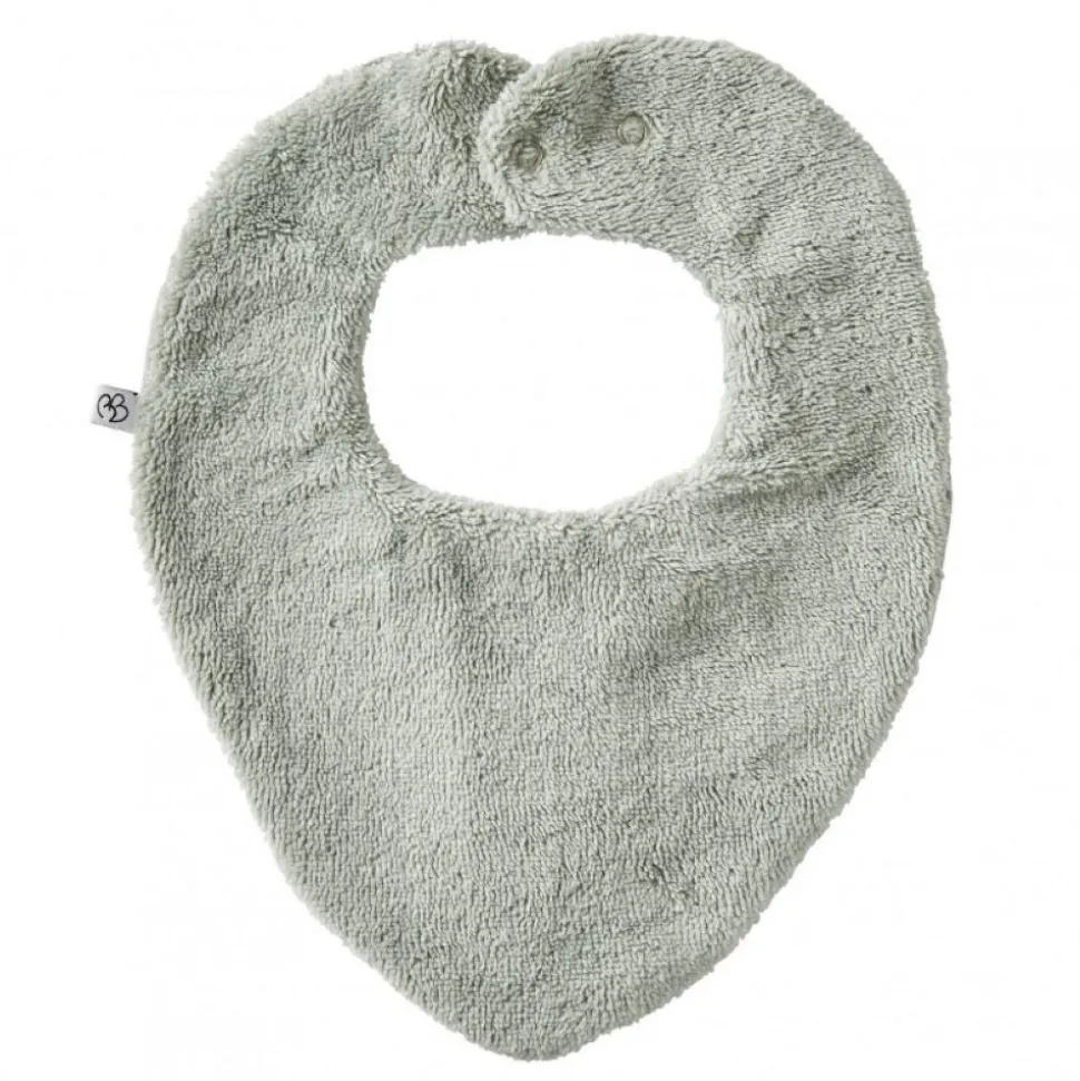 Bavoir bandana réversible vert de gris