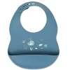Bavoir en silicone bleu infini