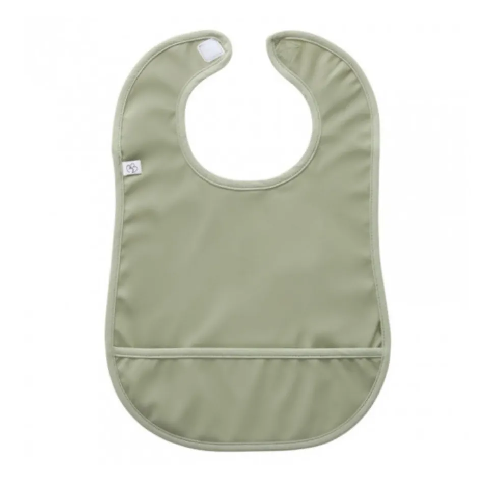 Bavoir imperméable uni vert sauge