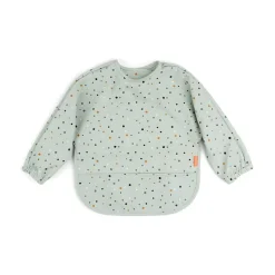 Bavoir manches longues 6-18 mois happy dots vert