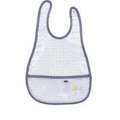 Bavoir plastifié babyfan gris clair