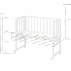 Berceau cododo 3 en 1 bois blanc avec matelas et nid