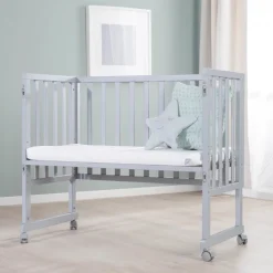 Berceau cododo 3 en 1 bois taupe avec matelas