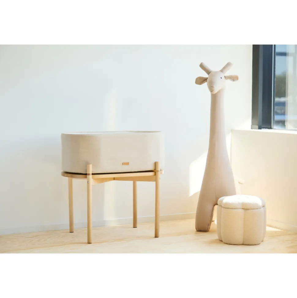Berceau évolutif en lin beige