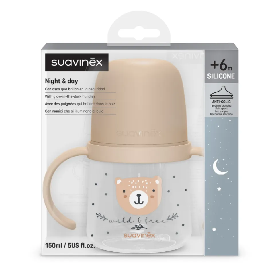 Biberon à anses bébé 150 ml wild&free marron