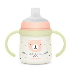 Biberon à anses bébé 150 ml wild&ampfree rose