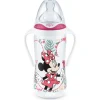 Biberon col large 300ml 6mois et plus avec poignée minnie
