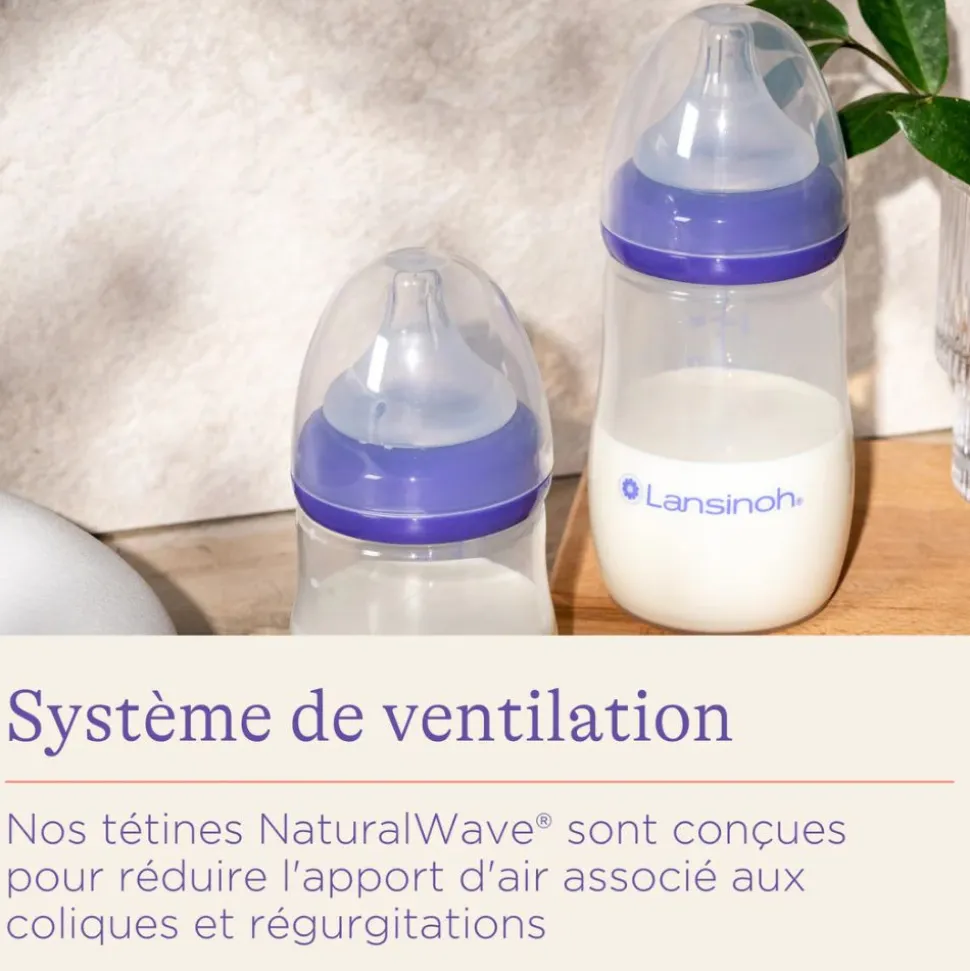 Biberon en verre avec tétine naturalwave 240ml