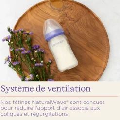 Biberon en verre avec tétine naturalwave 160ml