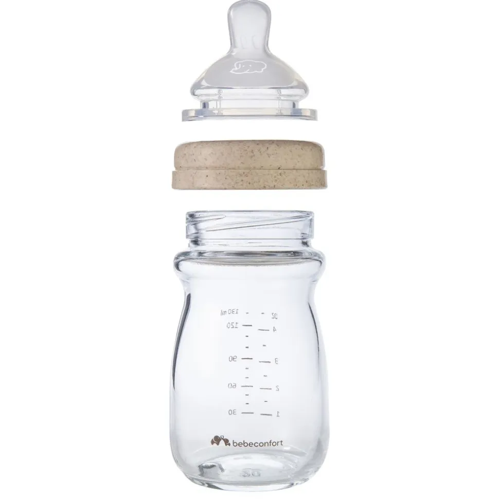 Biberon en verre physio air eco 130 ml sand