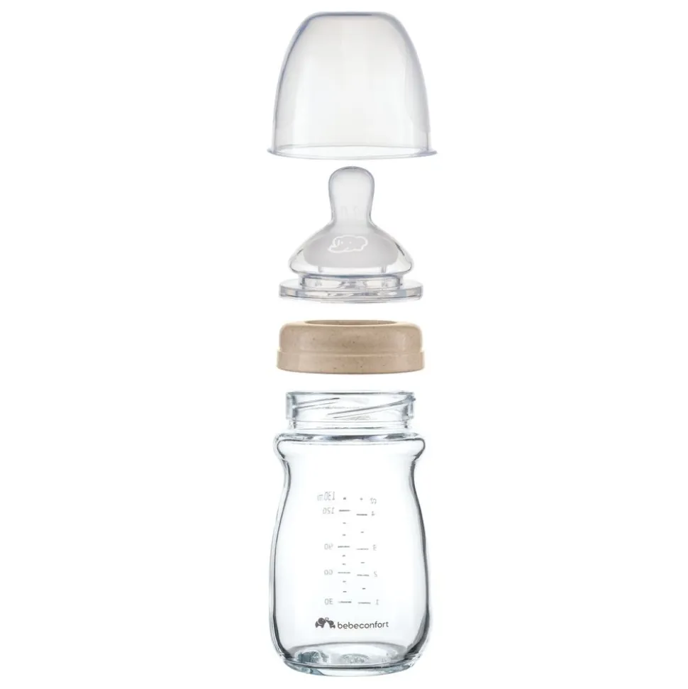 Biberon en verre physio air eco 130 ml sand