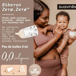 Biberon 180 ml anti-colique zerø.zerø débit lent light