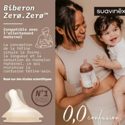 Biberon 180 ml anti-colique zerø.zerø débit lent light