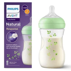 Biberon natural response 260 ml feuilles