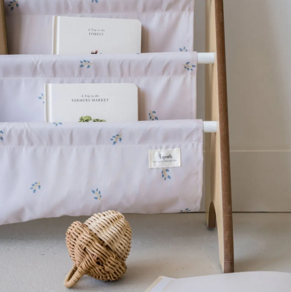 Bibliothèque enfant myrtilles taupe