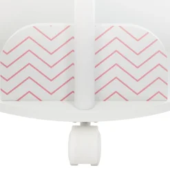 Bibliothèque enfant ronde blanche et rose