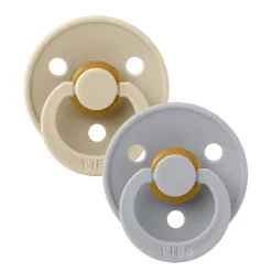 Bibs pacifier colour 2 pack latex size 2 vanilla/cloud