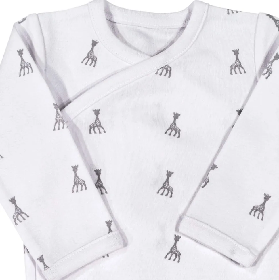 Body croisé 0 mois sophie la girafe - multicolore rose