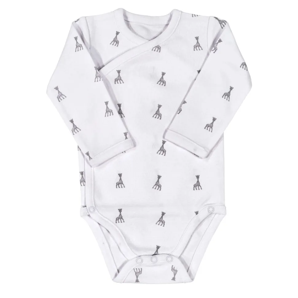 Body croisé 1 mois sophie la girafe gris