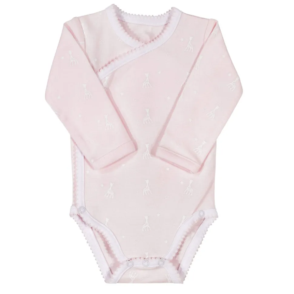 Body croisé 3 mois sophie la girafe rose