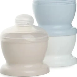 Boite doseuse lait fleur bleu - 3 compartiments