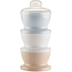 Boite doseuse lait fleur bleu - 3 compartiments