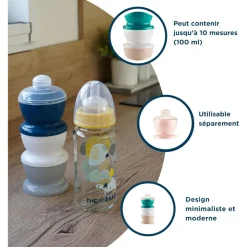 Boite doseuse vert émeraude - 3 compartiments