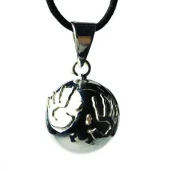 Bola de grossesse argent petites mains