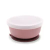 Bol avec ventouse et couvercle rose