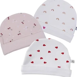 Bonnet doublé blanc imprimé cœur - 6 mois