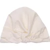 Bonnet naissance forme turban - ivoire