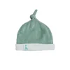 Bonnet naissance velours olive