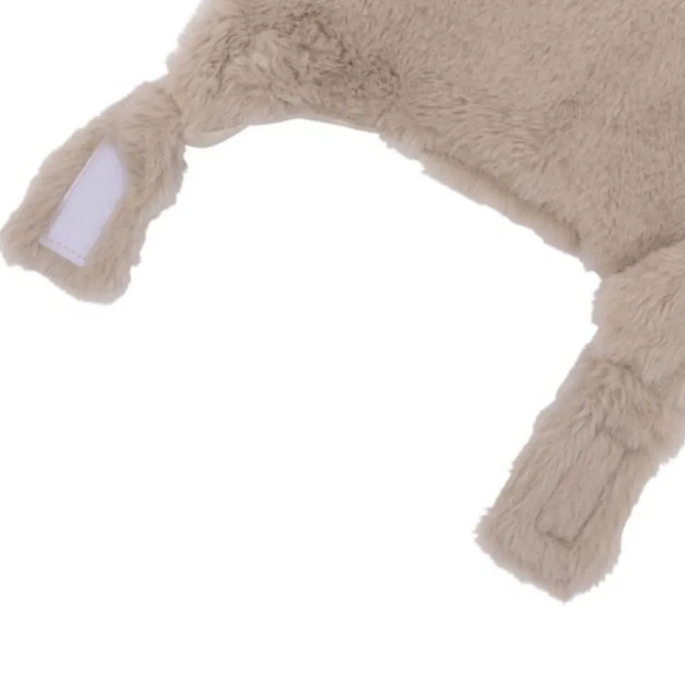 Bonnet ours en fausse fourrure angora - beige 12/18 mois