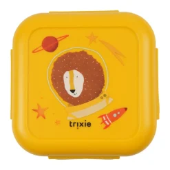 Boîte à goûter avec clips carée - spaceman mr. lion