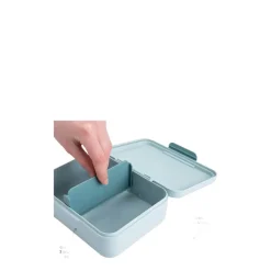 Boîte à goûter avec séparateur tiny farm bleu