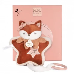 Boîte à musique doudou 16 cm mina la renarde