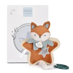 Boîte à musique doudou 16 cm timo le renard