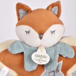 Boîte à musique doudou 16 cm timo le renard