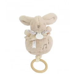 Boîte à musique lapin doudou beige