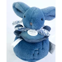 Boîte à musique lapin doudou bleu