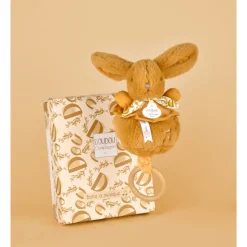 Boîte à musique lapin doudou ocre
