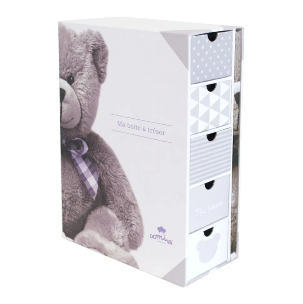 Boîte à trésors avec livre de naissance my little bear
