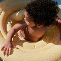 Bouée bébé fleurs jaunes 0-1 an