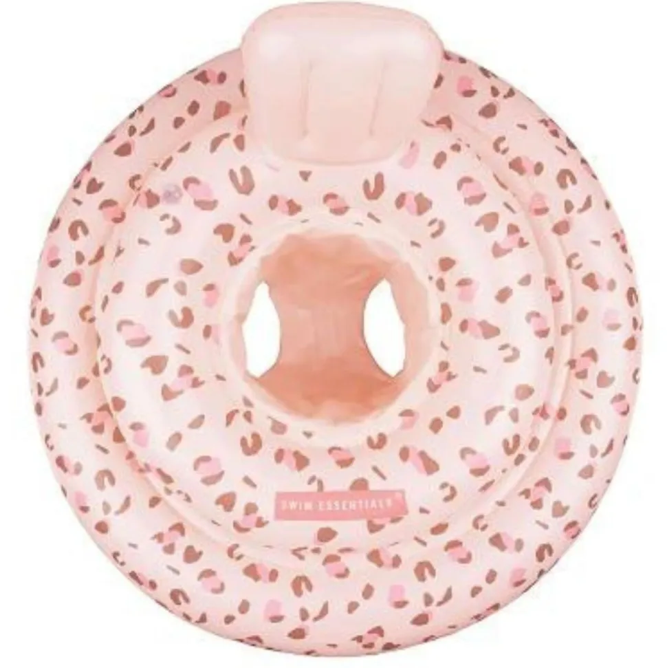 Bouée enfant 0-1 an - léopard old pink