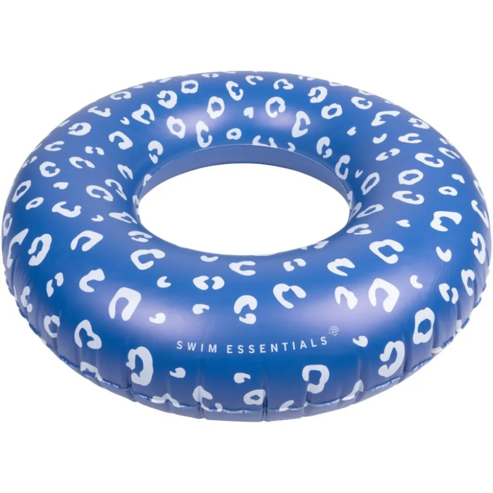 Bouée gonflable 90 cm léopard bleu