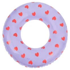 Bouée gonflable cœur violet 90 cm