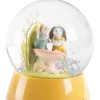 Boule à neige musicale trois petits lapins