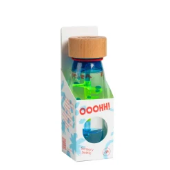 Bouteille sensorielle move spirale bleu